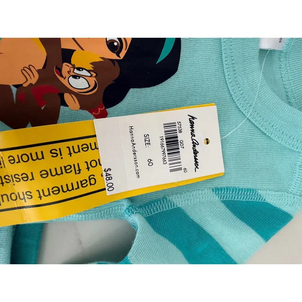 Hanna Andersson Disney Aladdin Organic Cotton Pajamas New